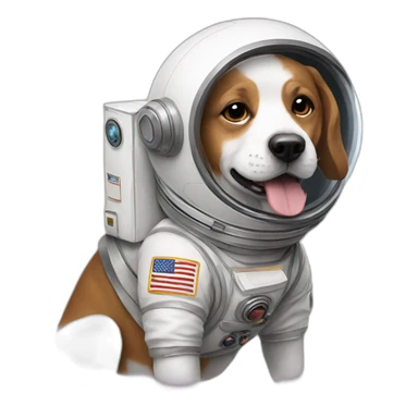 Dogs as if they were astronauts sticker