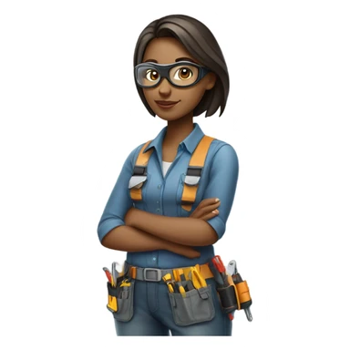 Engineering girl sticker
