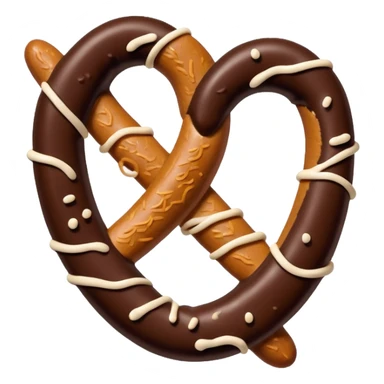  chocolate dipped pretzels with dark chocolate drizzle  sticker