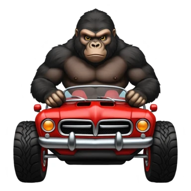 Gorilla driving a hellcat sticker