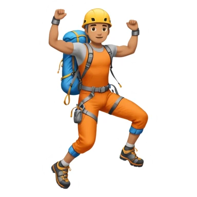 full body climber man sticker