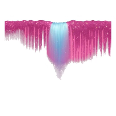 Pink ombre waterfall with glitter  sticker