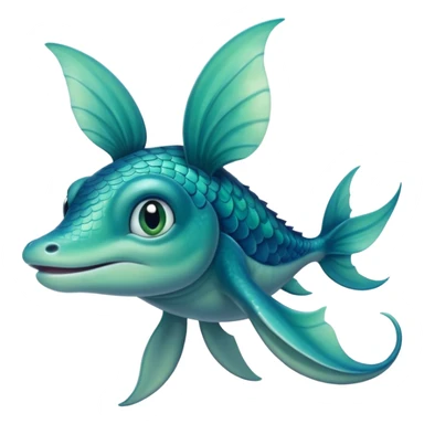 "A young sea creature with smooth, blue-green scales covering his body, large expressive eyes filled with curiosity, and small fin-like ears. His hair transforms into sleek, fin-like tendrils, and his limbs have subtle webbing between the fingers and toes. sticker