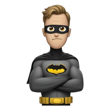 batman shrugging shoulders in confusion sticker