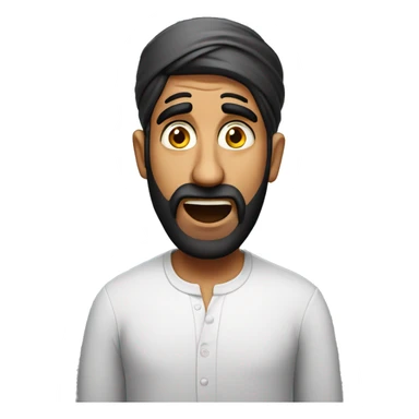 Quite scared Punjabi guy sticker