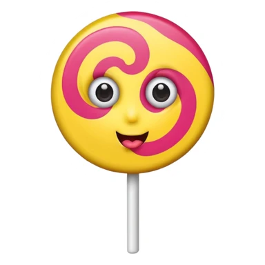 cute lollipop with eyes and mouth and personality sticker
