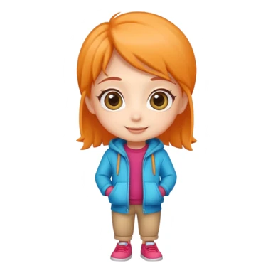 cute chibi cartoon, big eyes, soft shading, smooth gradients, clean outlines, high detail, caricature style sticker