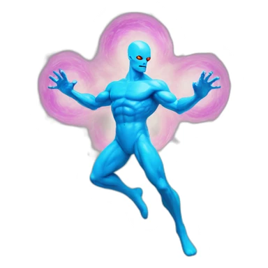 dr manhattan dancing while shooting rorschach sticker