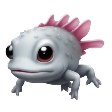 Black axolotl sticker