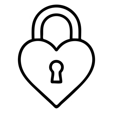 Locked heart  sticker