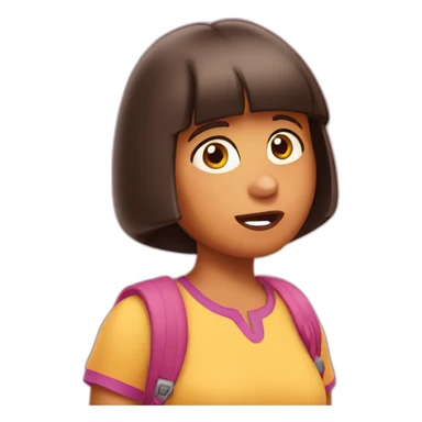 Confused Dora the explorer sticker