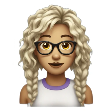 a monster girl with glasses sticker