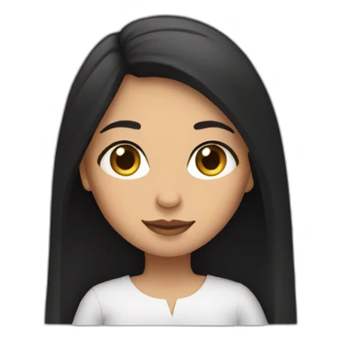 Saudi girl with a long black hair  sticker