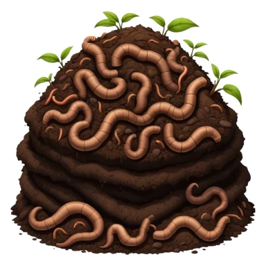 soil insert worms  sticker