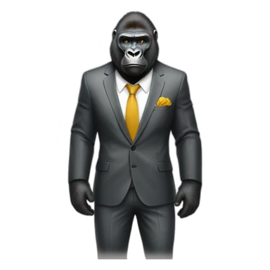 Gorilla wearing a beautiful suit sticker