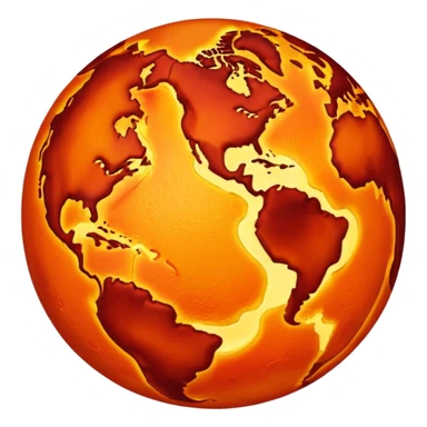 Planet Earth core and crust sticker