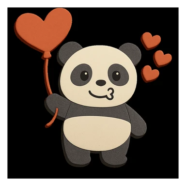 Keep the design unchanged, but edit the panda's eyes to look visually well-shaped and normal. Keep the laugh face and all other elements the same. sticker