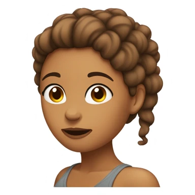 Woman Scratching head skin color brownskin sticker