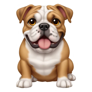 English bulldog stafordshire terrier brown sticker