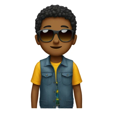 boy wearing sunglass sticker