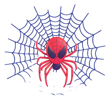 A spider web sticker