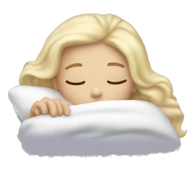 White blonde girl sleeping sticker