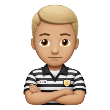 referee with crossed arms up sticker