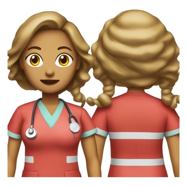 Plastic surgeon woman in red scrubs  sticker