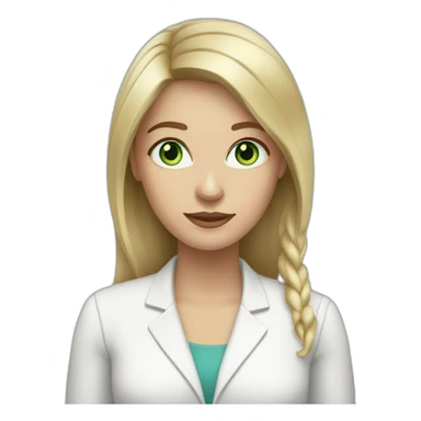 woman psychotherapist light hair blue-green eyes sticker