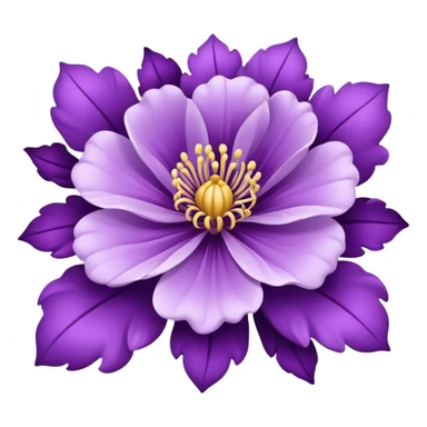 rococo regency purple flower sticker