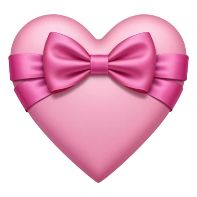 Heart with pink and a Cute bow sticker