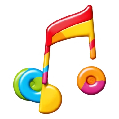Music sign of candy sticker