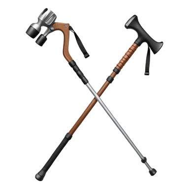 hiking poles, trekking poles sticker