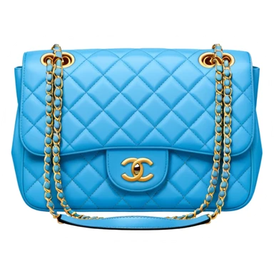 chanel bag sky blue sticker