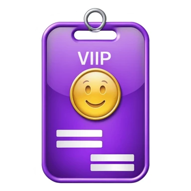 purple vip pass (iphone styled) sticker