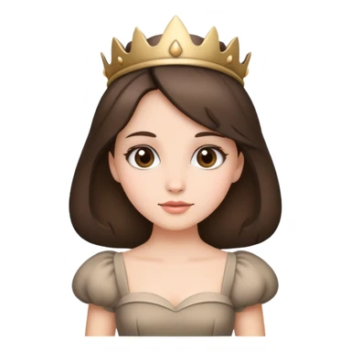 Mushroom brunette princess sticker