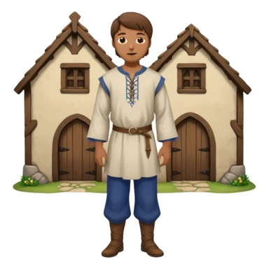 medival Cottagecore style man sticker