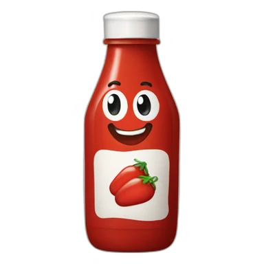 Ketchup bottle sticker