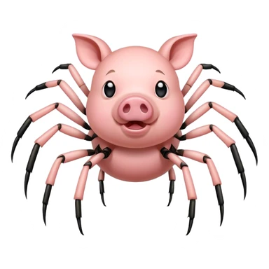 Pig and spider mix sticker