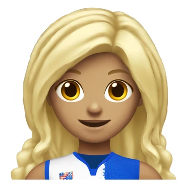 summer olympics football blonde girl football sticker