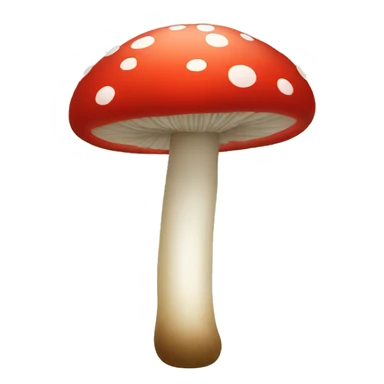 red mushroom with white dots sticker