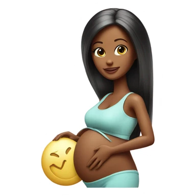 Pregnant Barbie on birth ball sticker