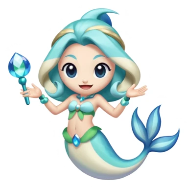 Colorful Exotic Meloetta-Primarina-Kirby-Fakémon-creature-hybrid sticker