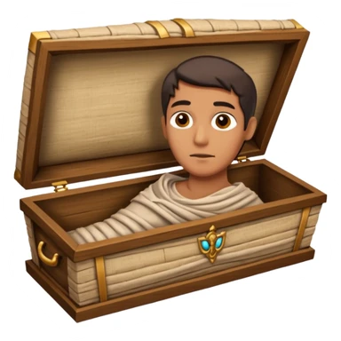 mummy coffin with a guy in it sticker