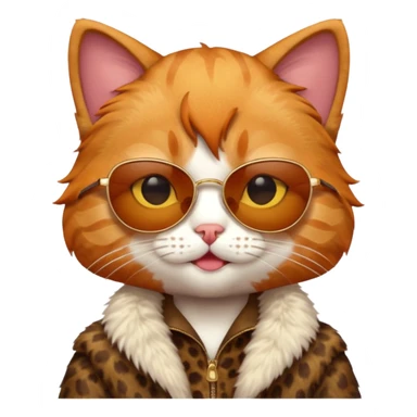 cat smirk with sunglasses on sticker