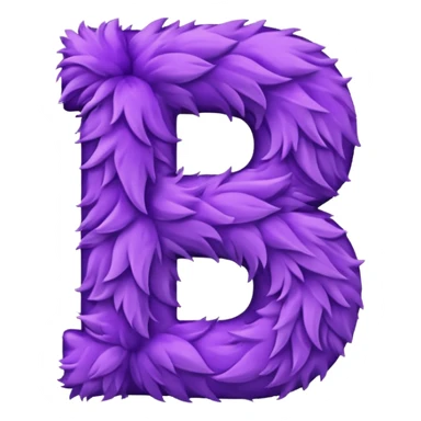 The fluffy letter S is purple in color sticker