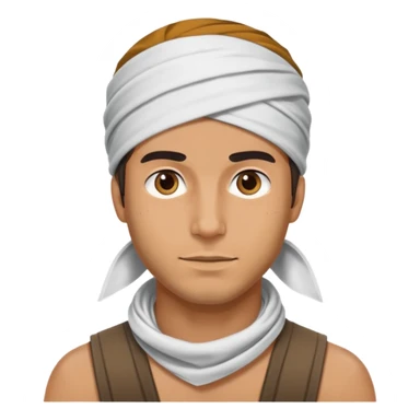 Man with bandana on head sticker