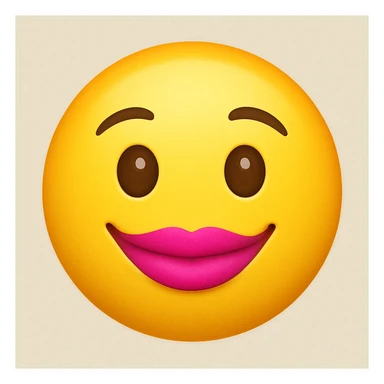 pink lipstick emoji sticker