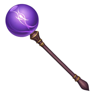 purple magical staff with purple orb sticker