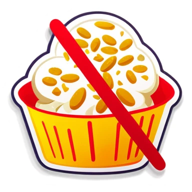 Forbidden food sticker